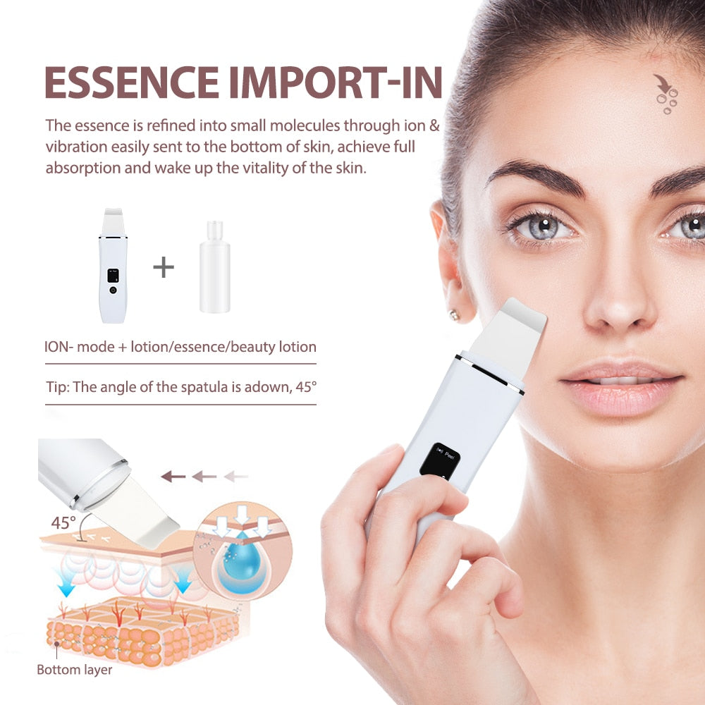 Ultrasonic Skin Scrubber Facial Cleanser